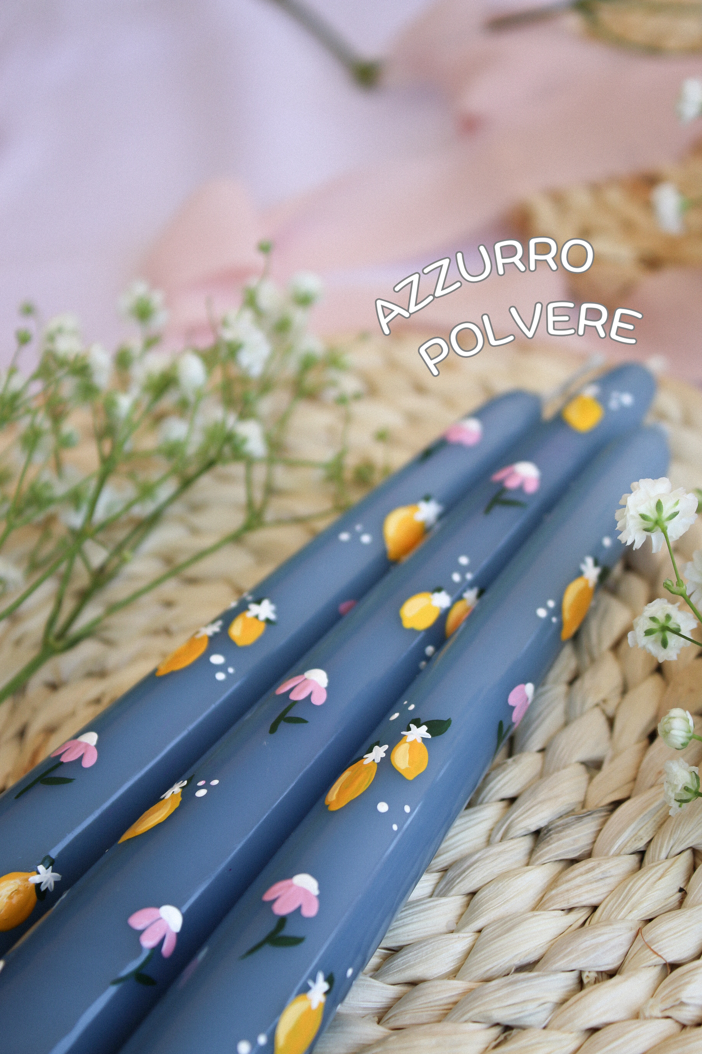 Spring Collection🍓💐Candele dipinte a mano